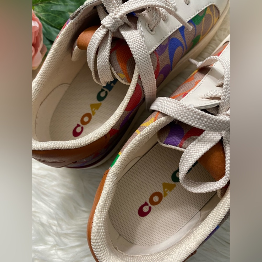 COACH
Lowline Rainbow Coated Canvas Sneakers - Picture 11 of 13